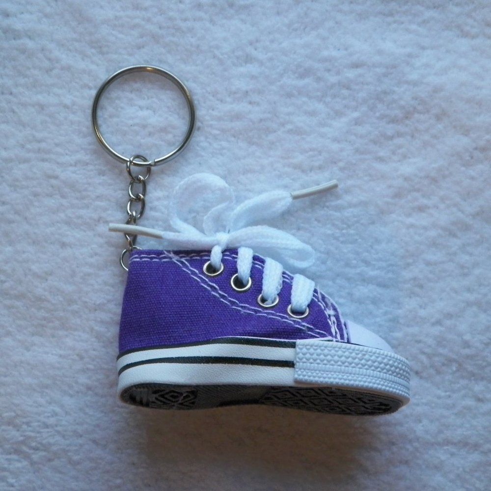 Sneaker Keychain Keyring Purple Mini Hi Top